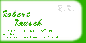 robert kausch business card